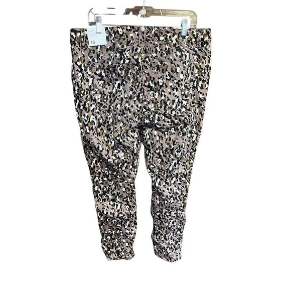 Lane Bryant Mid Rise Skinny Animal Print Pants Purple Sz 16 NWT - Picture 2 of 9